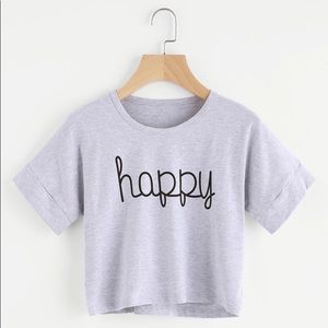 “Happy” crop top